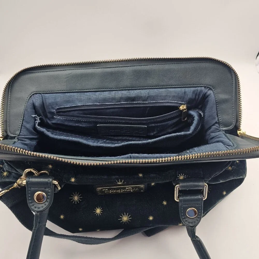 House of Flynn Purse Camera Bag Travel Shoulder Bag Hand Bag Green Velvet LARGE - Picture 11 of 16